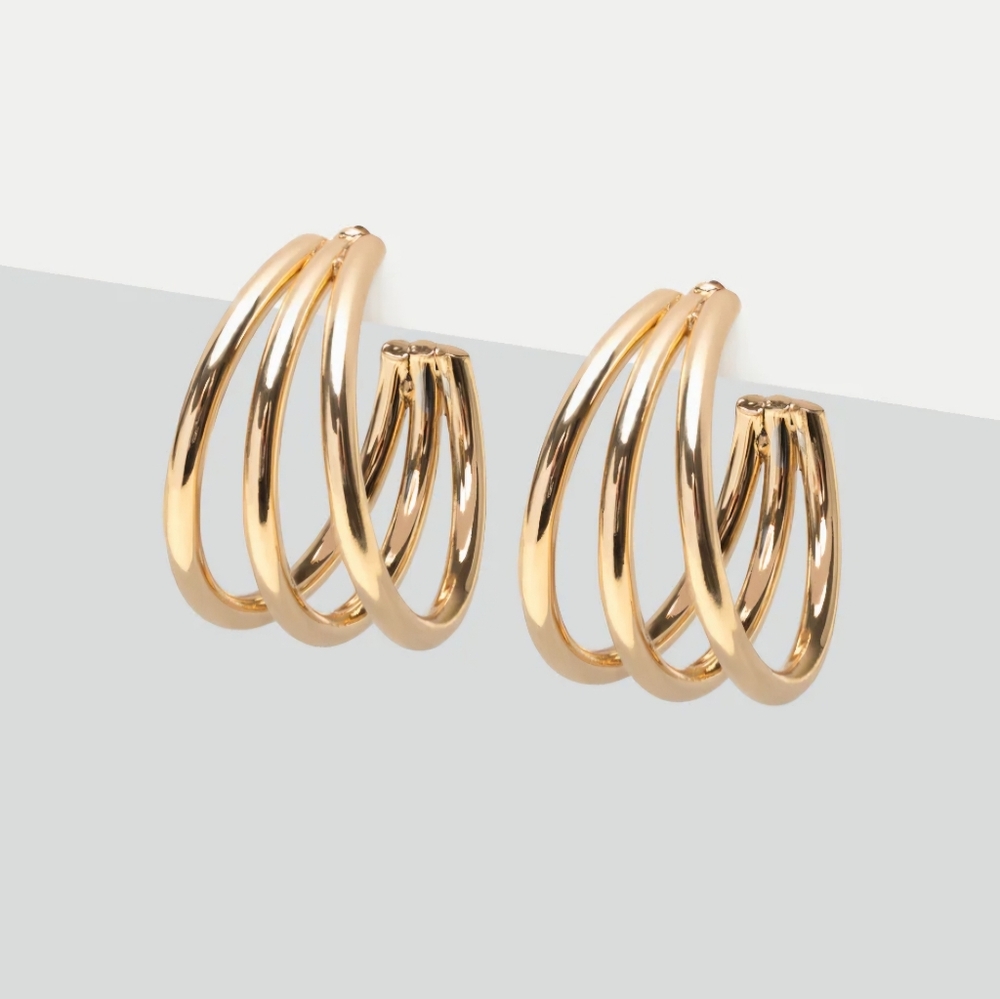 Simply Whisper Hypoallergenic Truple Hoops